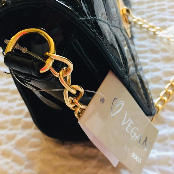 Vegan Est. 2005 Black Cross Body Mini Bag - Picture 11 of 16